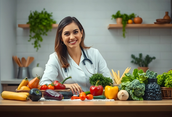 nutrition-specialist-lady-posing-kitchen-table-with-vegetables-indoor-isolated-with-white 1